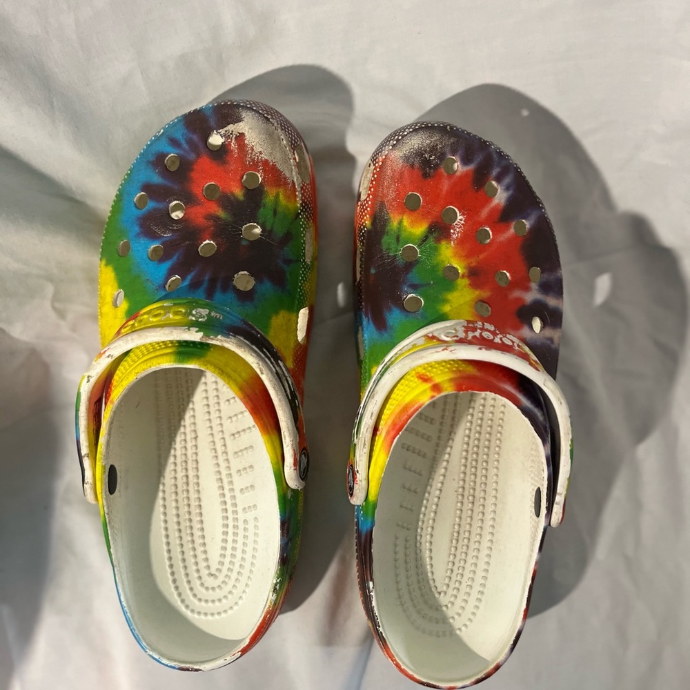 Colorful Tie-Dye Kids Clogs